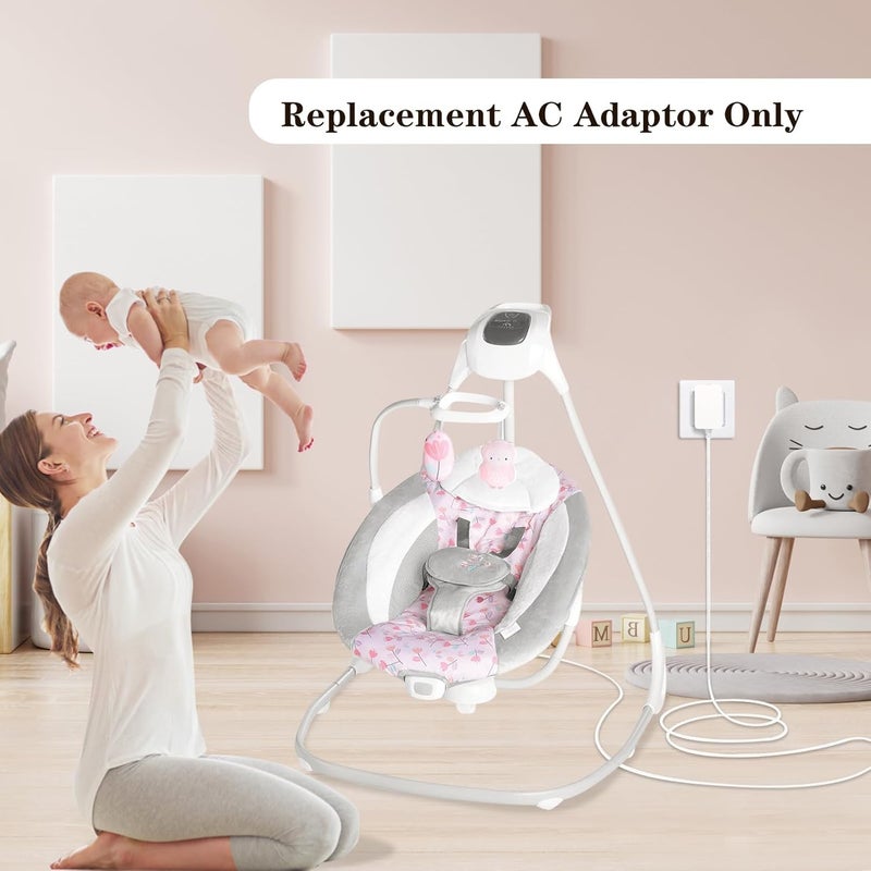 CSDWELL Baby Swing Power Cord USB,Baby Swing Charger USB,Compatible with Ingenuity Swing for InLighten,InLighten Soothing,Anyway Sway,ConvertMe,Swing n Go Deluxe,SimpleComfort,Cozy Spot,Every Season - Image 4